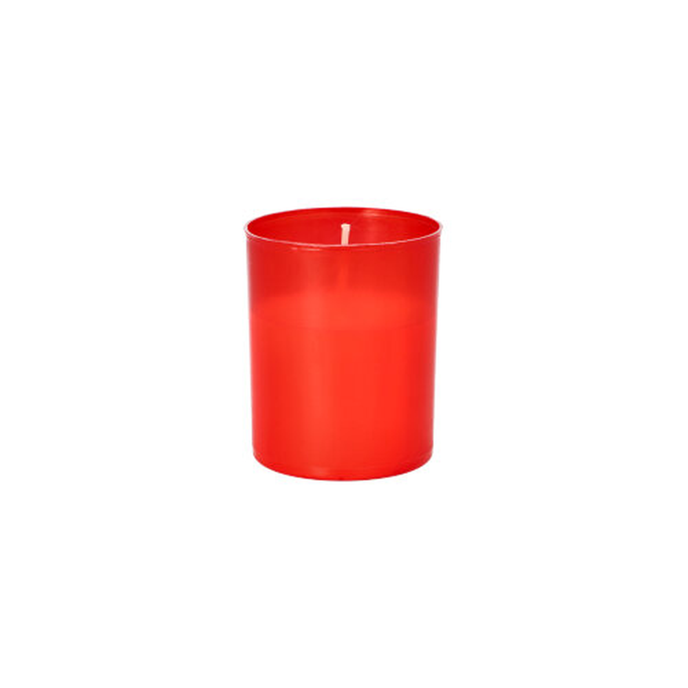 Papstar Grablichte "Stundenbrenner" Ø 5 cm · 6,5 cm rote Hülle