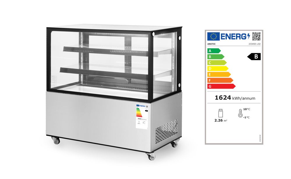 Hendi Kühlvitrine mit 2 Regalen, Arktic, 510L, 230V/490W, 1524x677x(H)1230mm