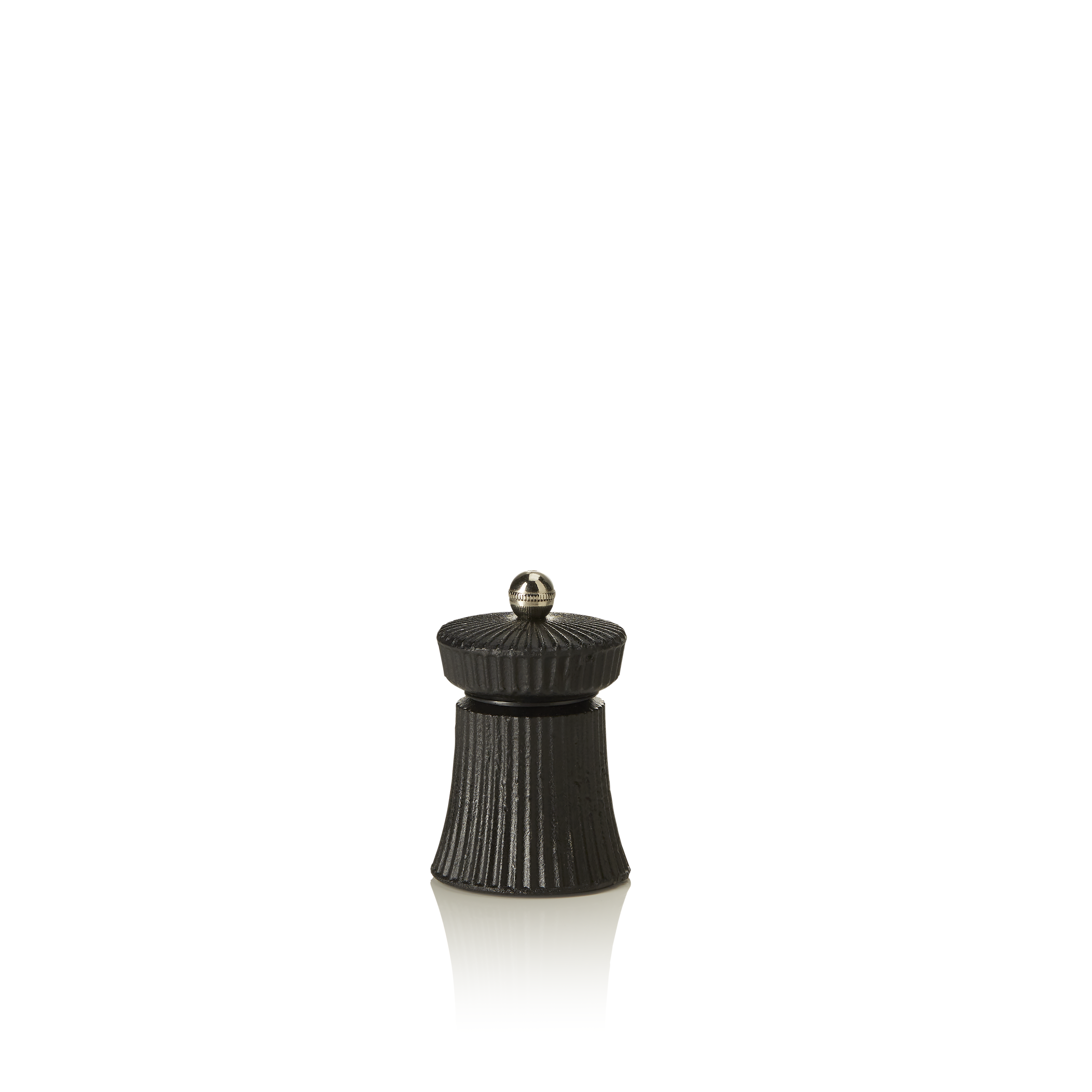 WAS Pfeffermühle mit Carbonstahl Mahlwerk IRON CRUSH, Höhe 9,5 cm, schwarz, Guss
