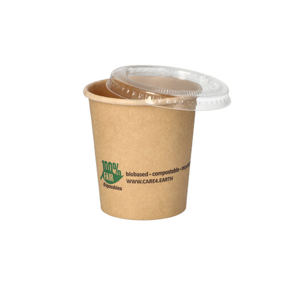 Papstar Portionsbecher, Pappe 120 ml Ø 6 cm · 6,6 cm braun