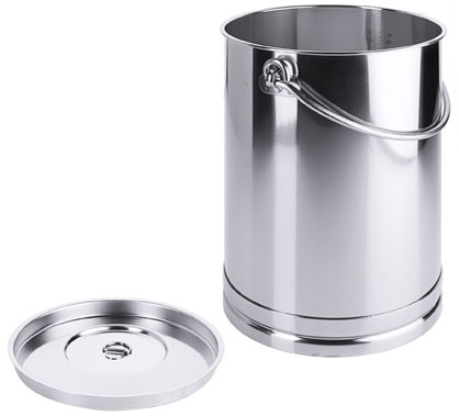 Contacto Eimer, zylindrisch 10 l mit Bodenreifen und Deckel