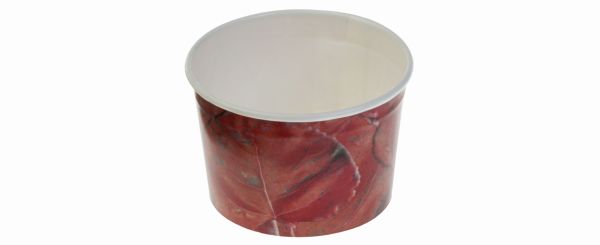 Pacovis Eisbecher Naturesse 135 ml, PLA, rot, Ø7.5x5cm