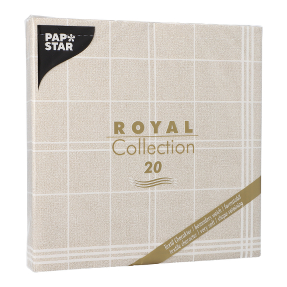 PAPSTAR Servietten ROYAL Collection 1/4-Falz 40 cm x 40 cm sand Kitchen C