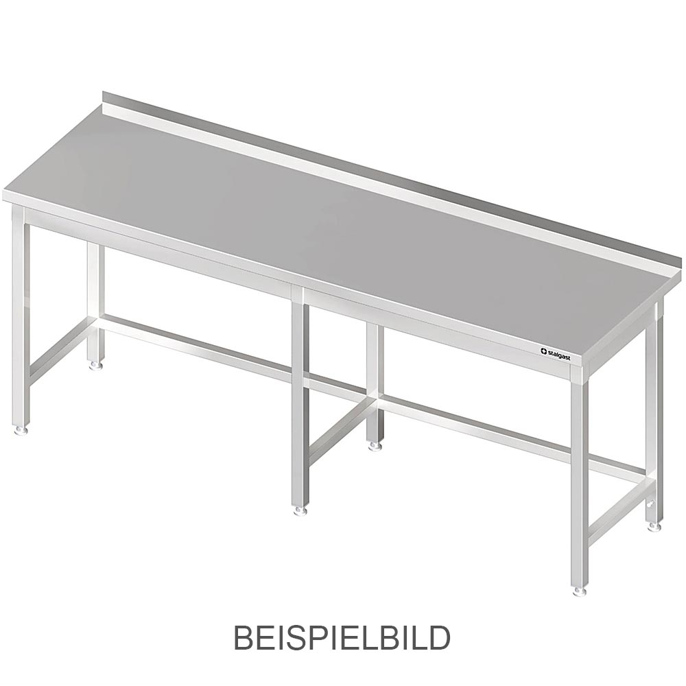 Stalgast Arbeitstisch ohne Grundboden, 2500x600x850 mm, mit Verstrebung, ohne Au
