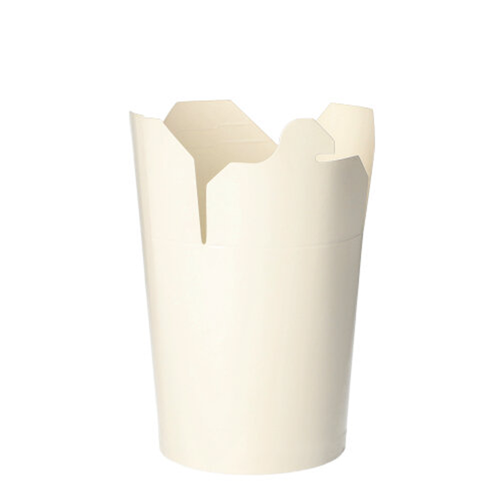 Papstar Snackboxen "ASIA" rund 550 ml 10 cm x 8,5 cm x 7,5 cm weiss