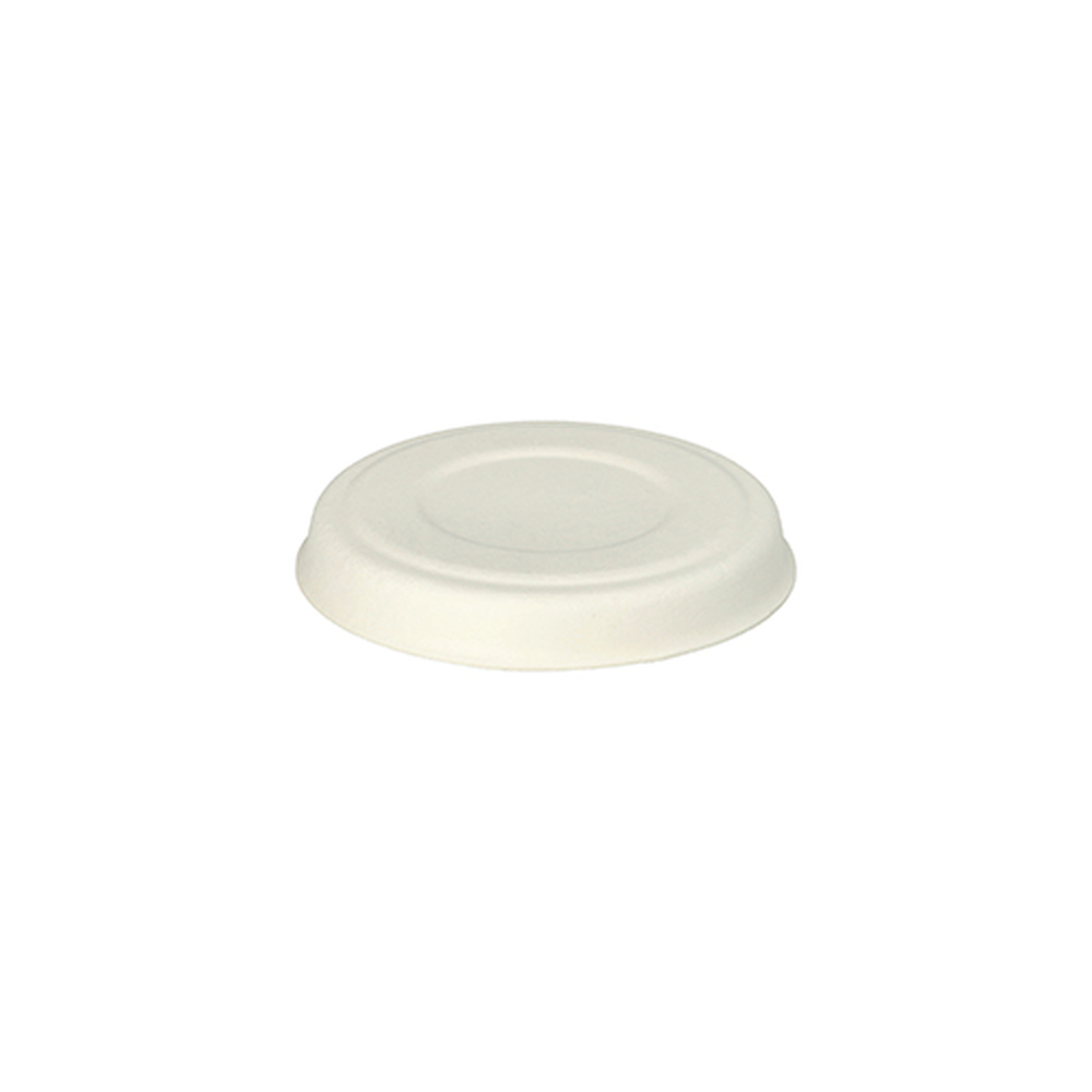 Papstar Deckel für Dressingschalen Zuckerrohr "pure" rund Ø 7,5 cm weiss
