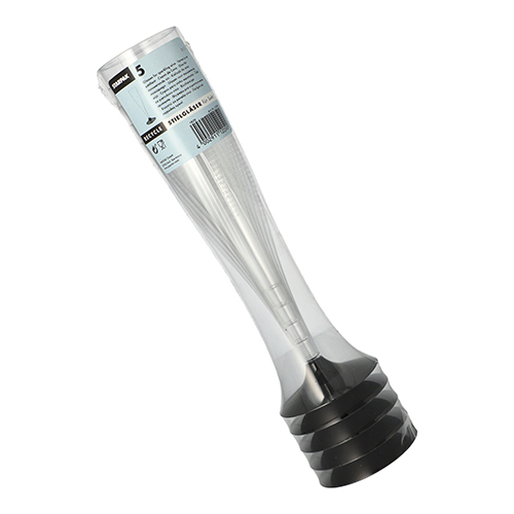 Papstar Stiel-Gläser für Sekt, PS 0,1 l Ø 5 cm · 17,5 cm glasklar