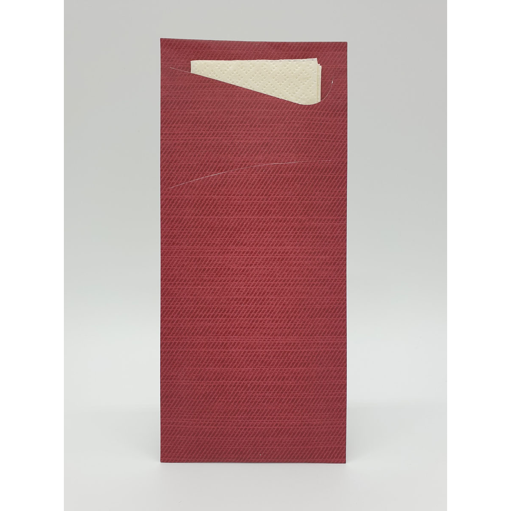 Duni Sacchetto Zelltuch 190 x 85 mm bordeaux/cream