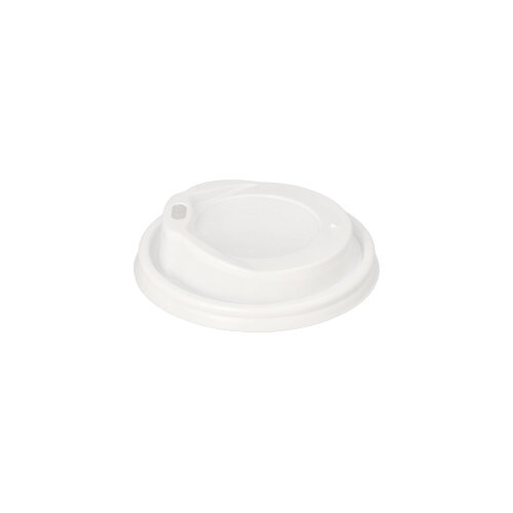 Papstar Dom-Deckel, PS "To Go" rund Ø 8 cm · 2,4 cm weiss