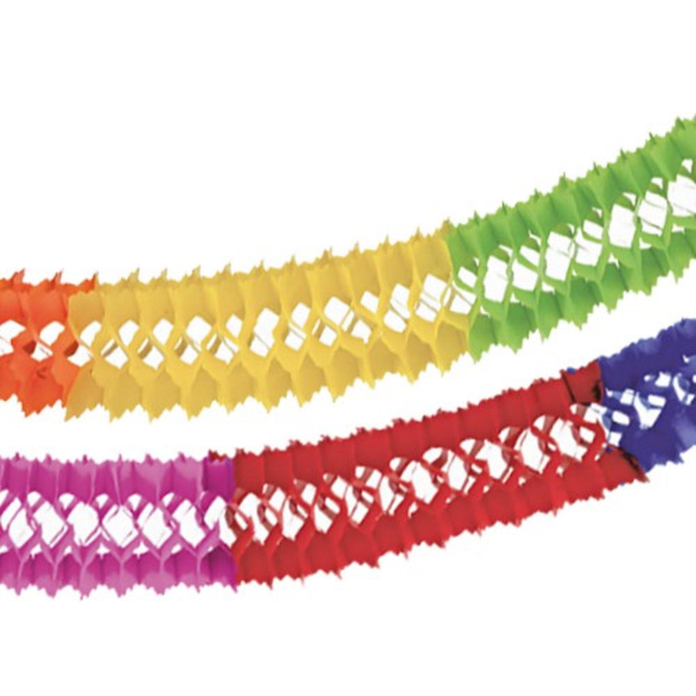 Papstar Girlande, Papier Ø 16 cm · 4 m "Intensive" schwer entflammbar