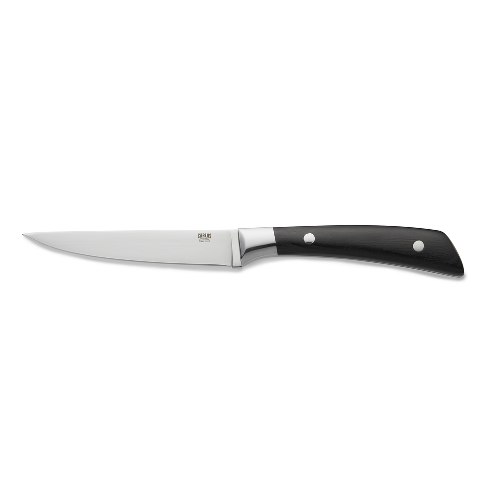 WAS Steakmesser Set CARLOS mit schwarzem Pakkaholzgriff, 24 cm, Set á 6 Stück, K