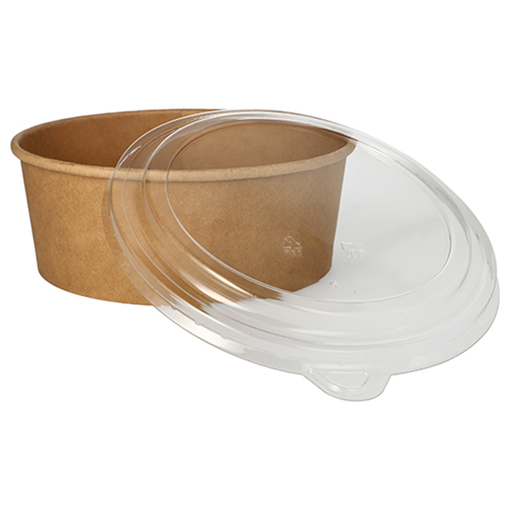 Papstar Salatschalen, Pappe rund 1300 ml Ø 18,4 cm · 7 cm braun