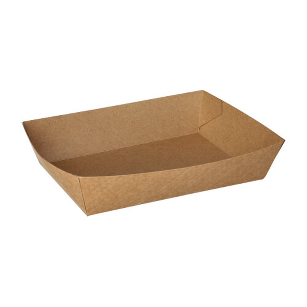 Papstar Snacktrays, Pappe "pure" 4 cm x 11 cm x 16 cm braun