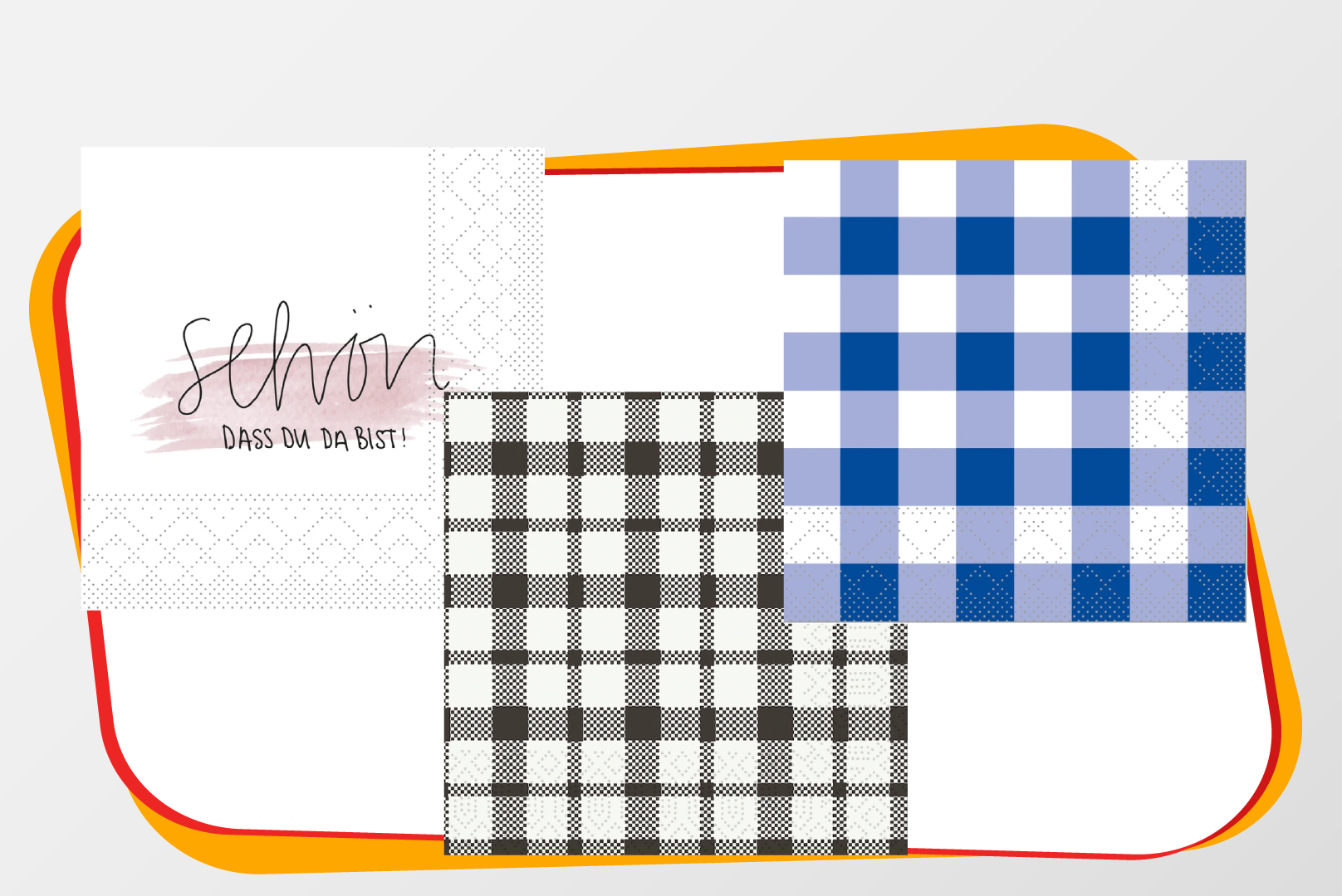 patterned fabric, checkerboard, blau quadrate, quadrate muster, collage design