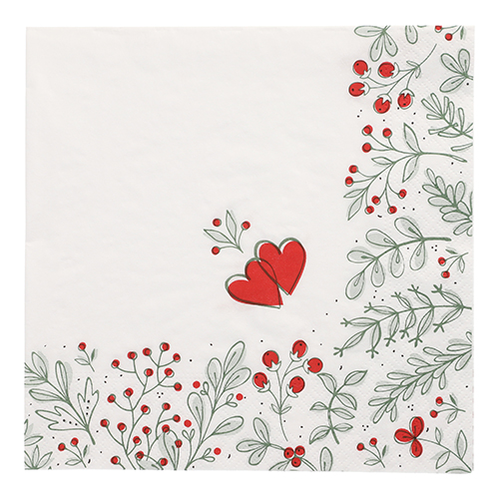 Papstar Servietten, 3-lagig 1/4-Falz 40 cm x 40 cm "Berries"