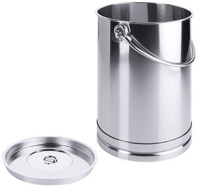 Contacto Eimer, zylindrisch 8 l mit Bodenreifen und Deckel