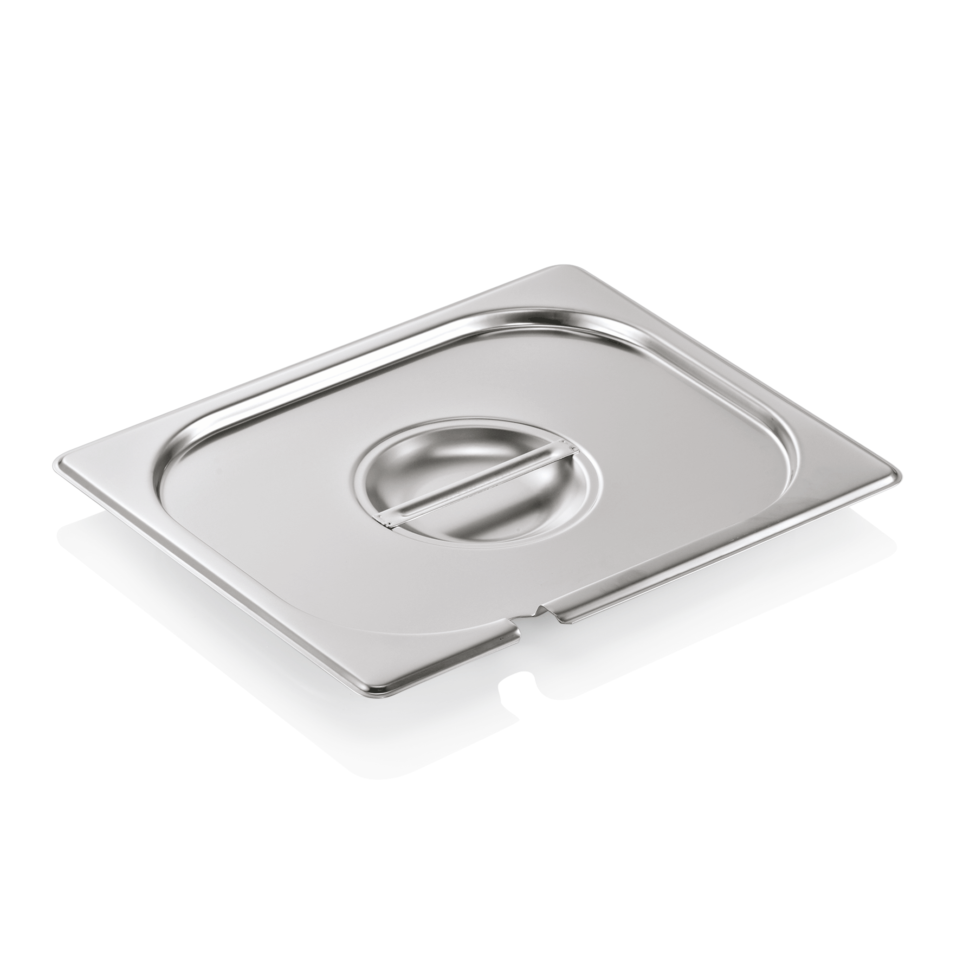 WAS GN Deckel GN SELECT 1/2, mit Löffelaussparung, Chromnickelstahl 18/8