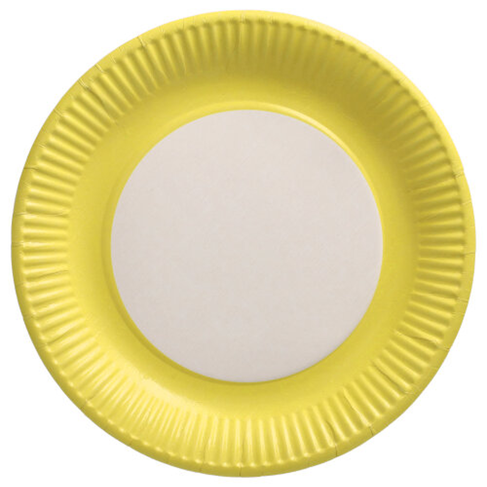 Papstar Teller, Pappe rund Ø 23 cm gelb