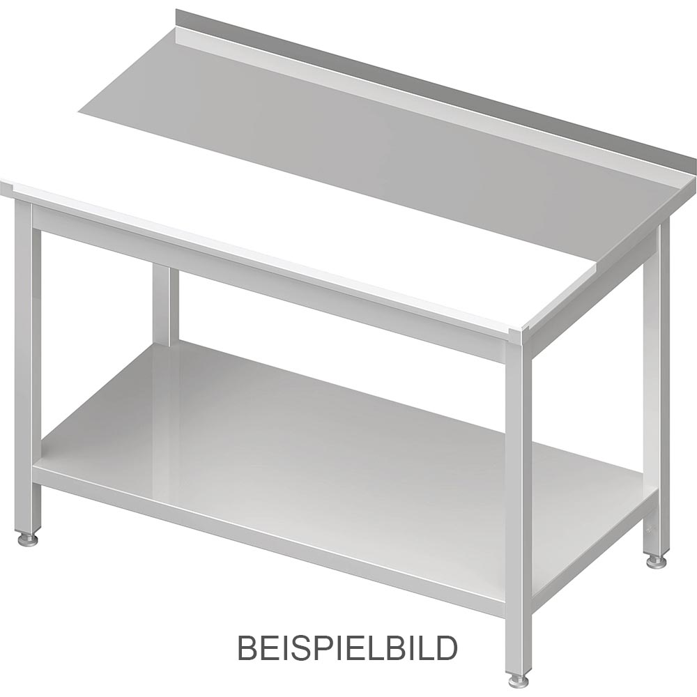 Stalgast Arbeitstisch mit Grundboden, 900x600x850 mm, mit vertiefter PE-Schneide