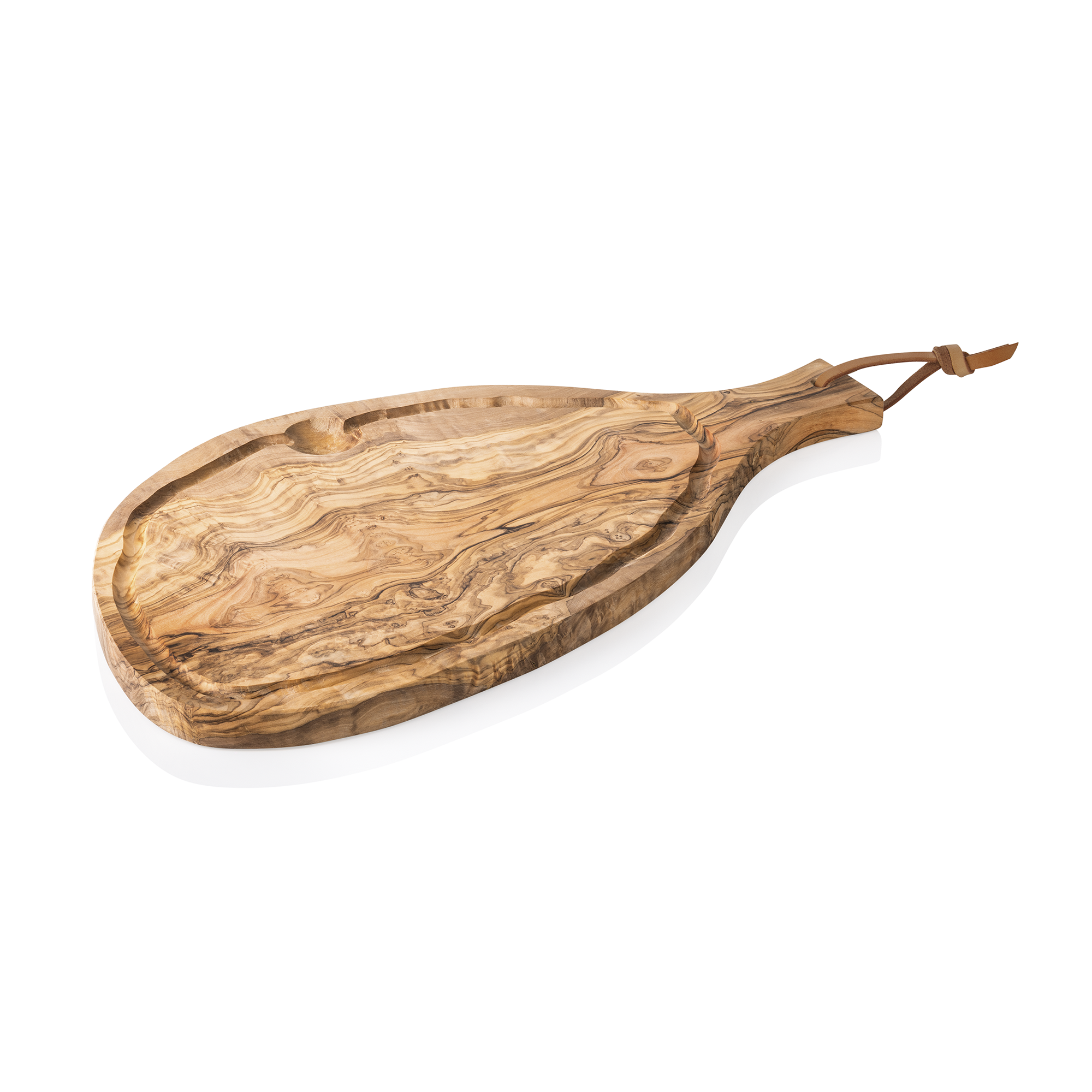 WAS Servierbrett mit Griff PURE OLIVE, 50 x 23 cm, Olivenholz