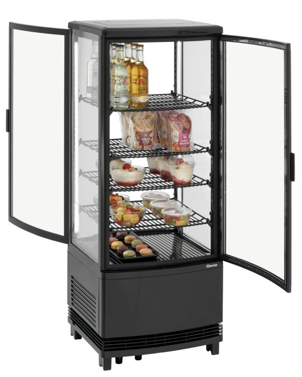 Bartscher Mini-Kühlvitrine 98L2T schwarz