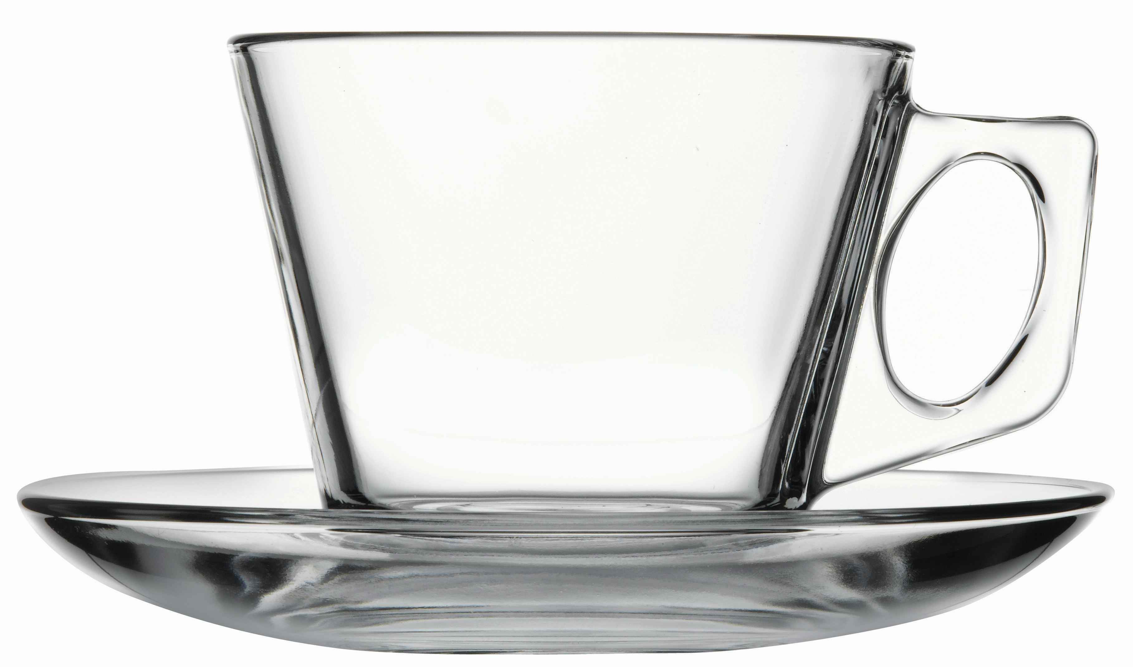 WAS Becher mit Untertasse Vela, 0,195 ltr., Glas