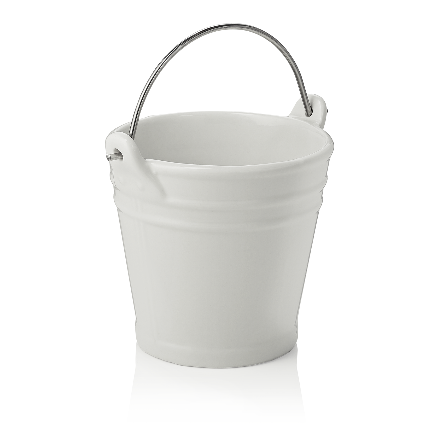WAS Tischrestebehälter, 450 ml, Ø 10,5 cm, Porzellan, Edelstahl