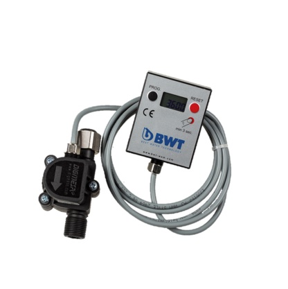 BWT Aquameter mit LCD Display 3/8 AG Durchfluss-Messgerät mit externem Display