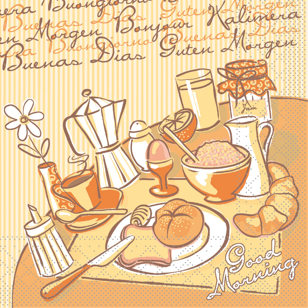 Mank Serviette New Day 33 x 33 cm 1/4 Falz