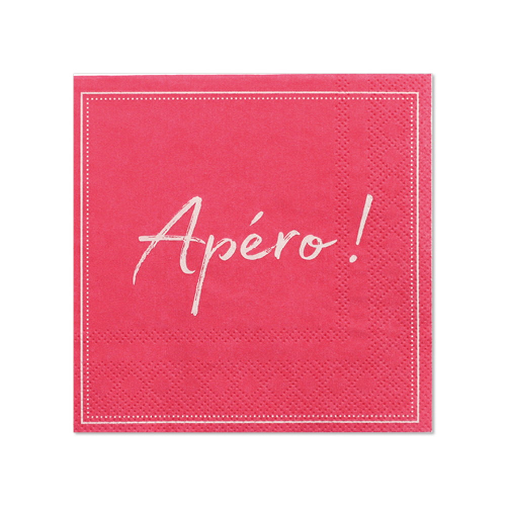 Papstar Servietten, 3-lagig 1/4-Falz 25 cm x 25 cm fuchsia "Apero"