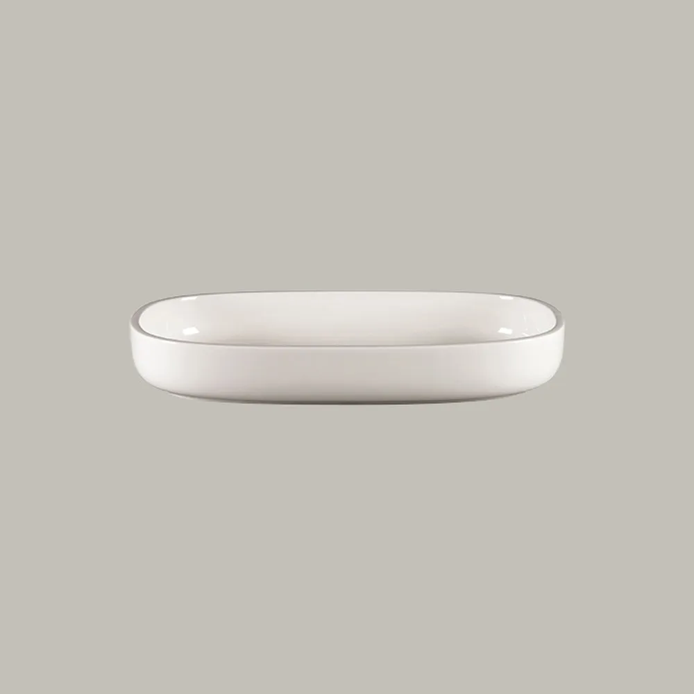 RAK Platte oval tief - white Serie: Ease L 30 cm / W 20.4 cm / Ht. 4.5 cm / Con