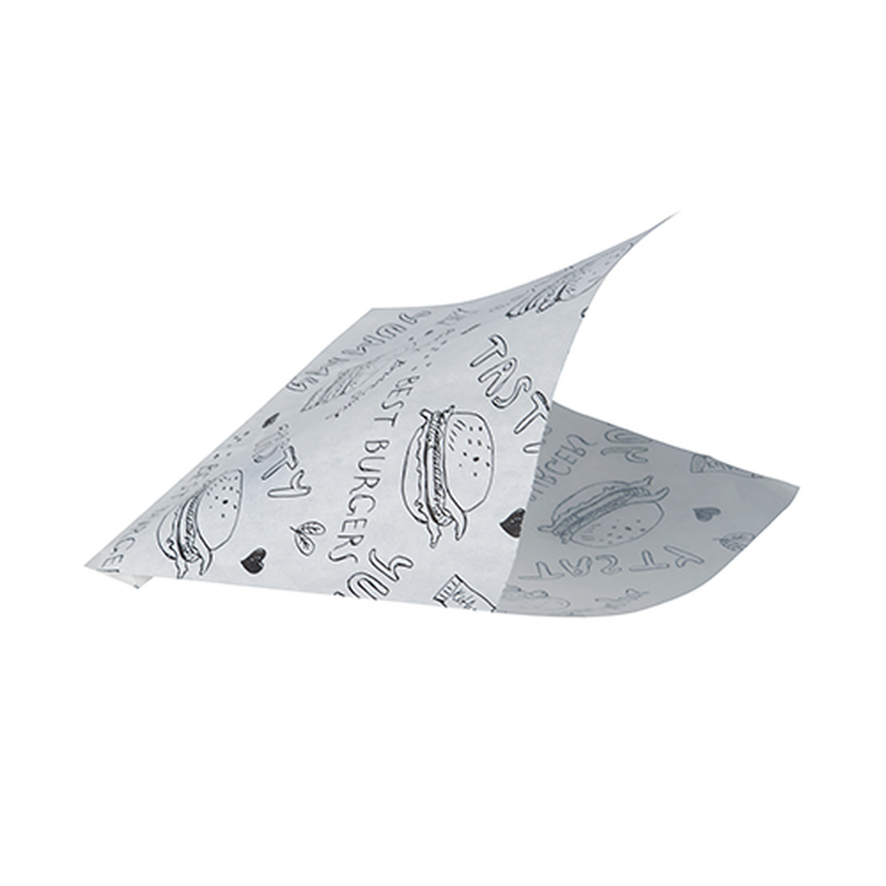 Papstar Hamburger-Tüten, Pergament-Ersatz 13,5 cm x 13 cm weiss fettdicht