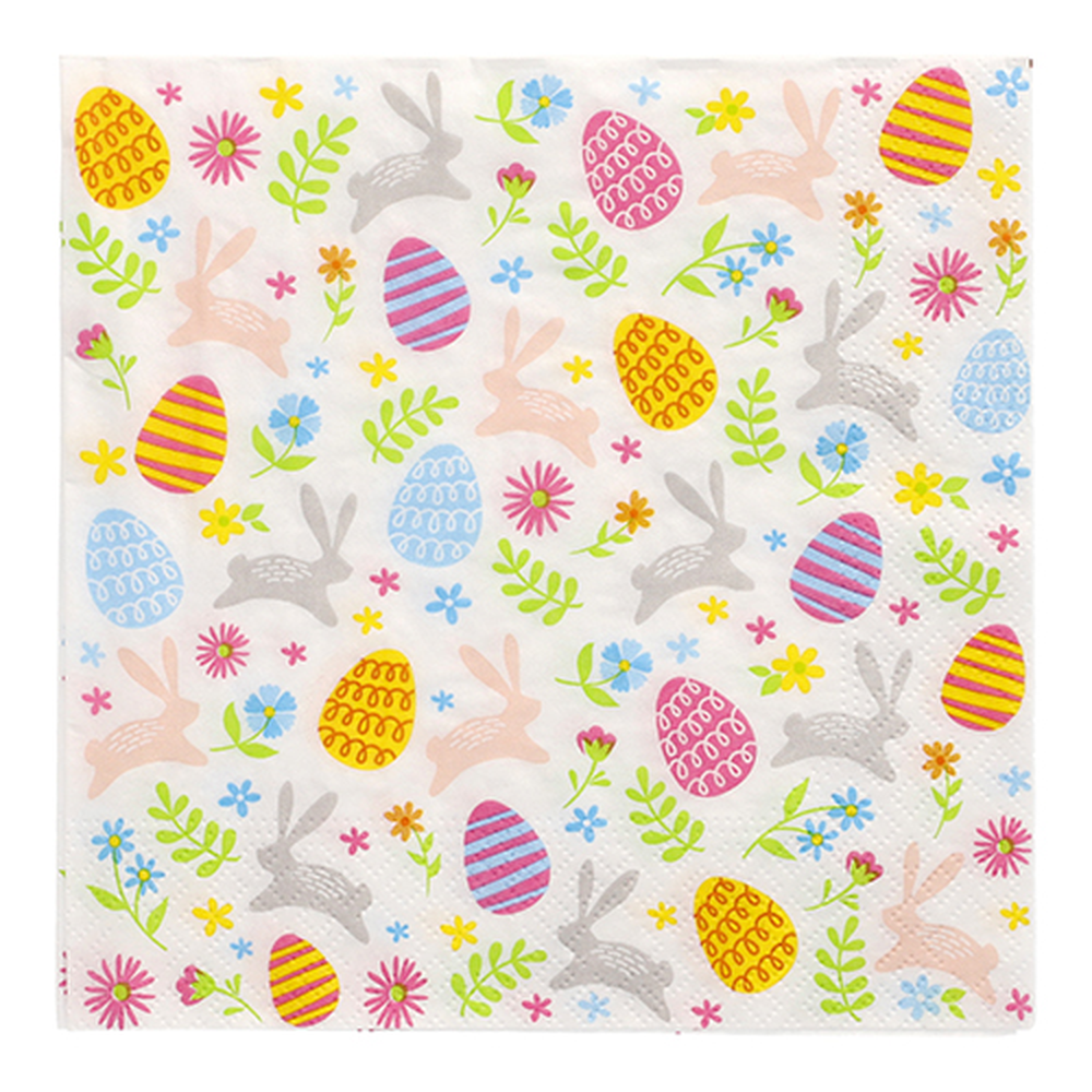 Papstar Servietten, 3-lagig 1/4-Falz 33 cm x 33 cm "Happy Easter"