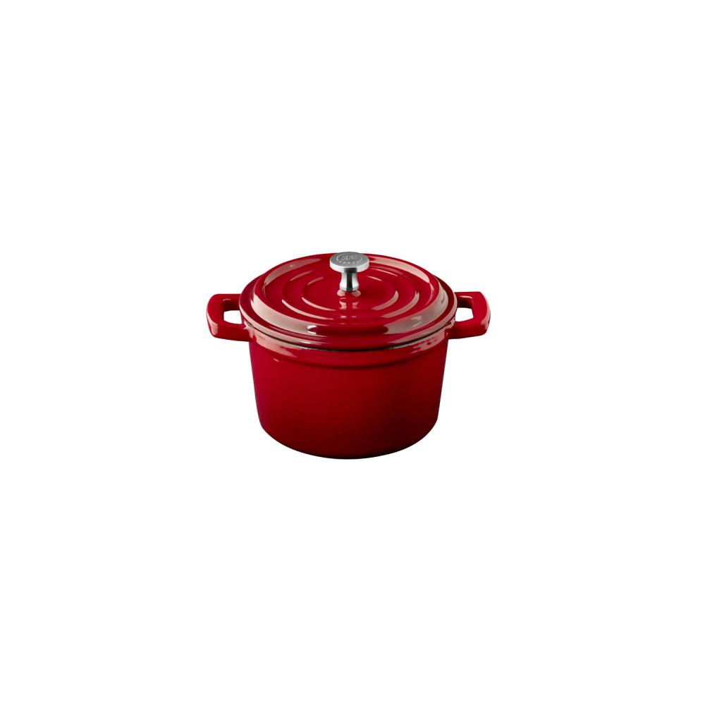 Kochtopf, Stielkasserolle, Enameled, Rot, Gusseisen