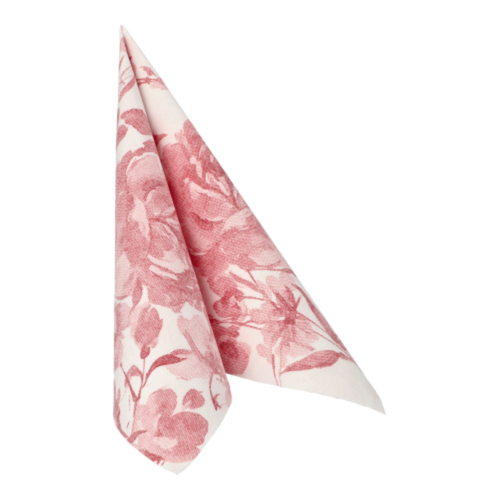 Papstar Servietten "ROYAL Collection" 1/4-Falz 40 cm x 40 cm bordeaux "Rose"