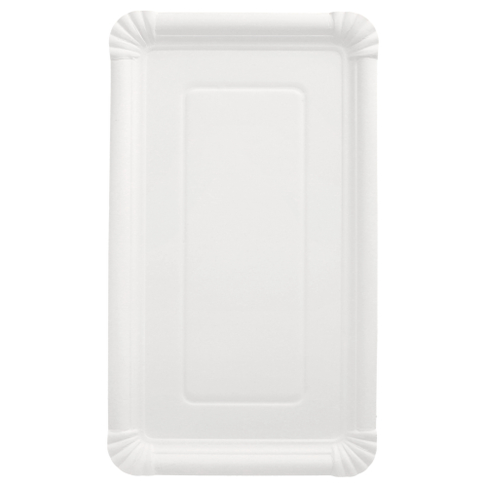 Papstar Teller, Pappe "pure" eckig 18 cm x 33 cm weiss