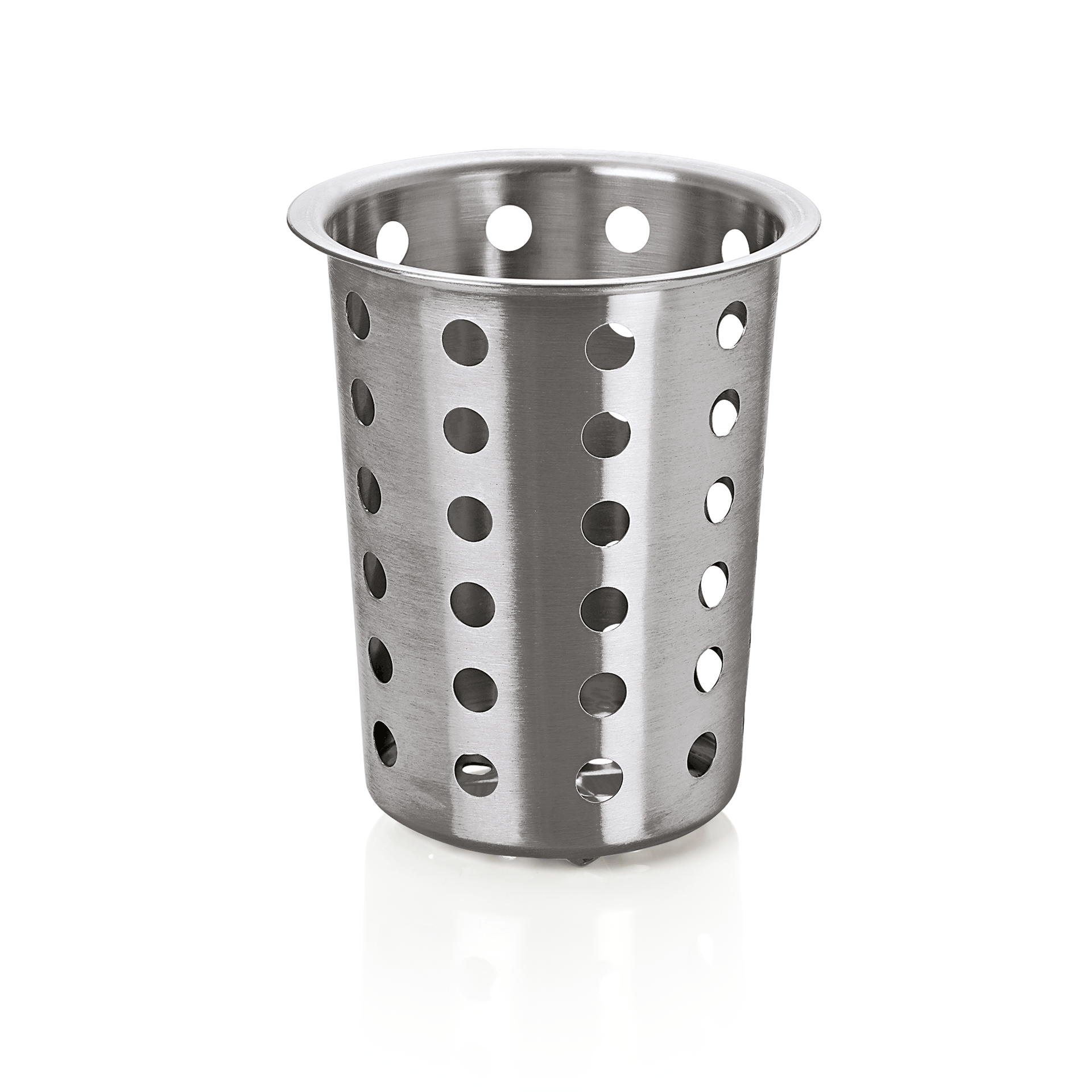 WAS Besteckköcher, Ø 11,5 cm, Höhe 12 cm, perforiert, Edelstahl