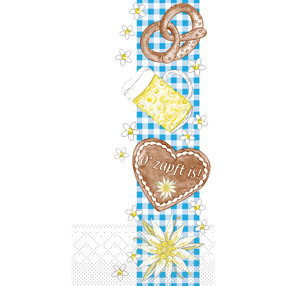 Mank Serviette Bayern 33 x 33 cm 1/8 Falz