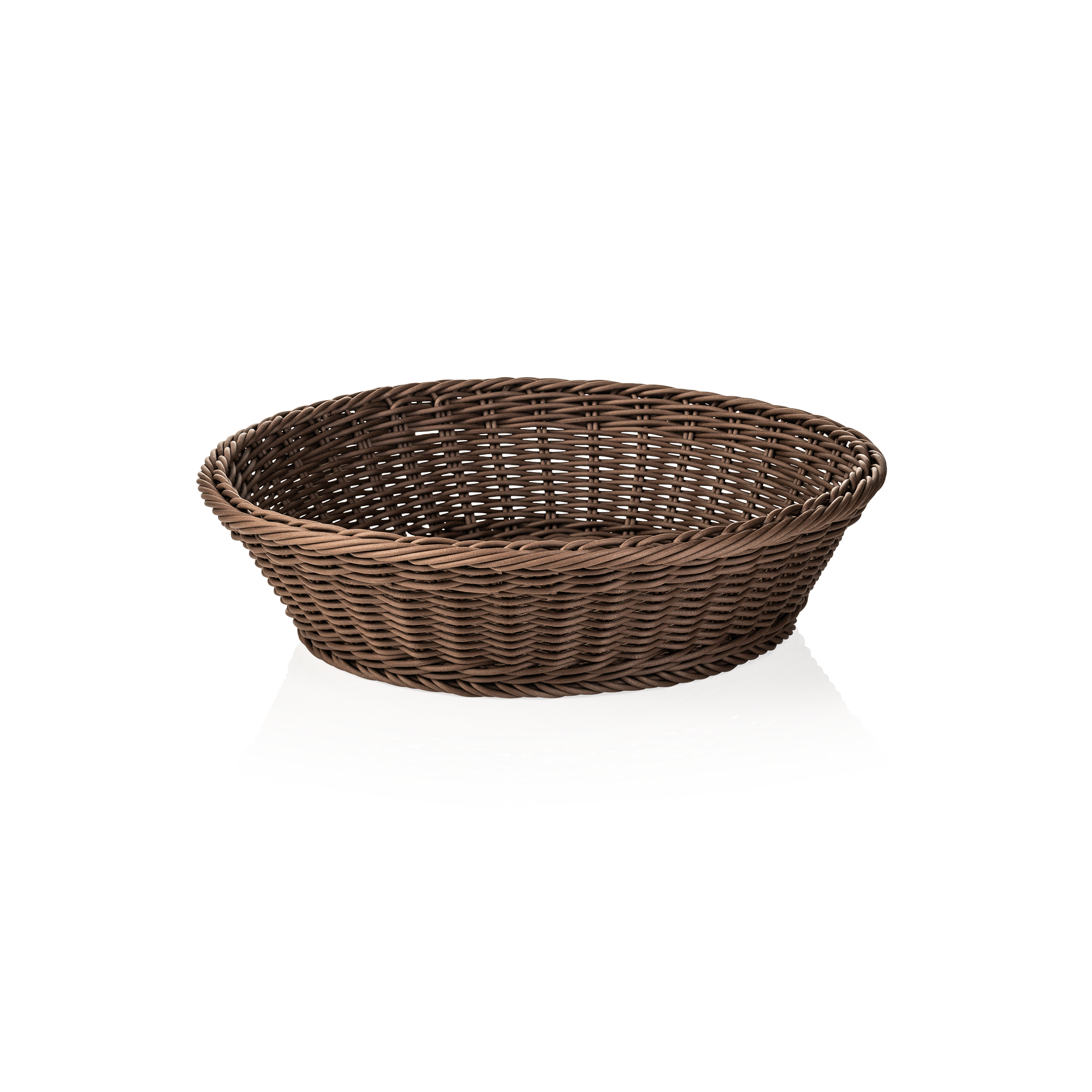 WAS Korb WEAVER PRO Systemkörbe, Ø 37 cm, Höhe 9 cm, braun, Polypropylen