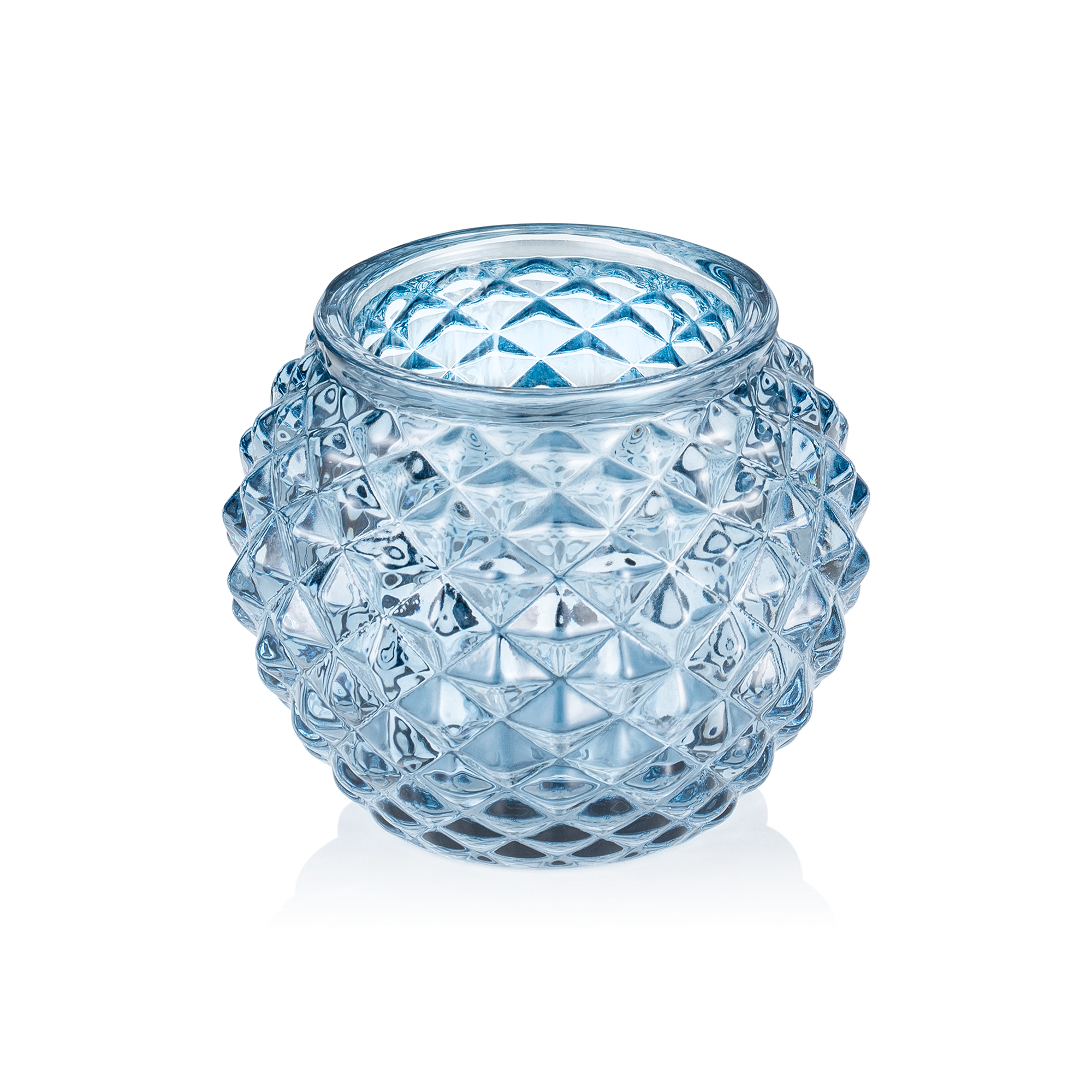 WAS Ball Steel Blue YUYU, Ø 7,5 cm, Höhe 6 cm, Glas