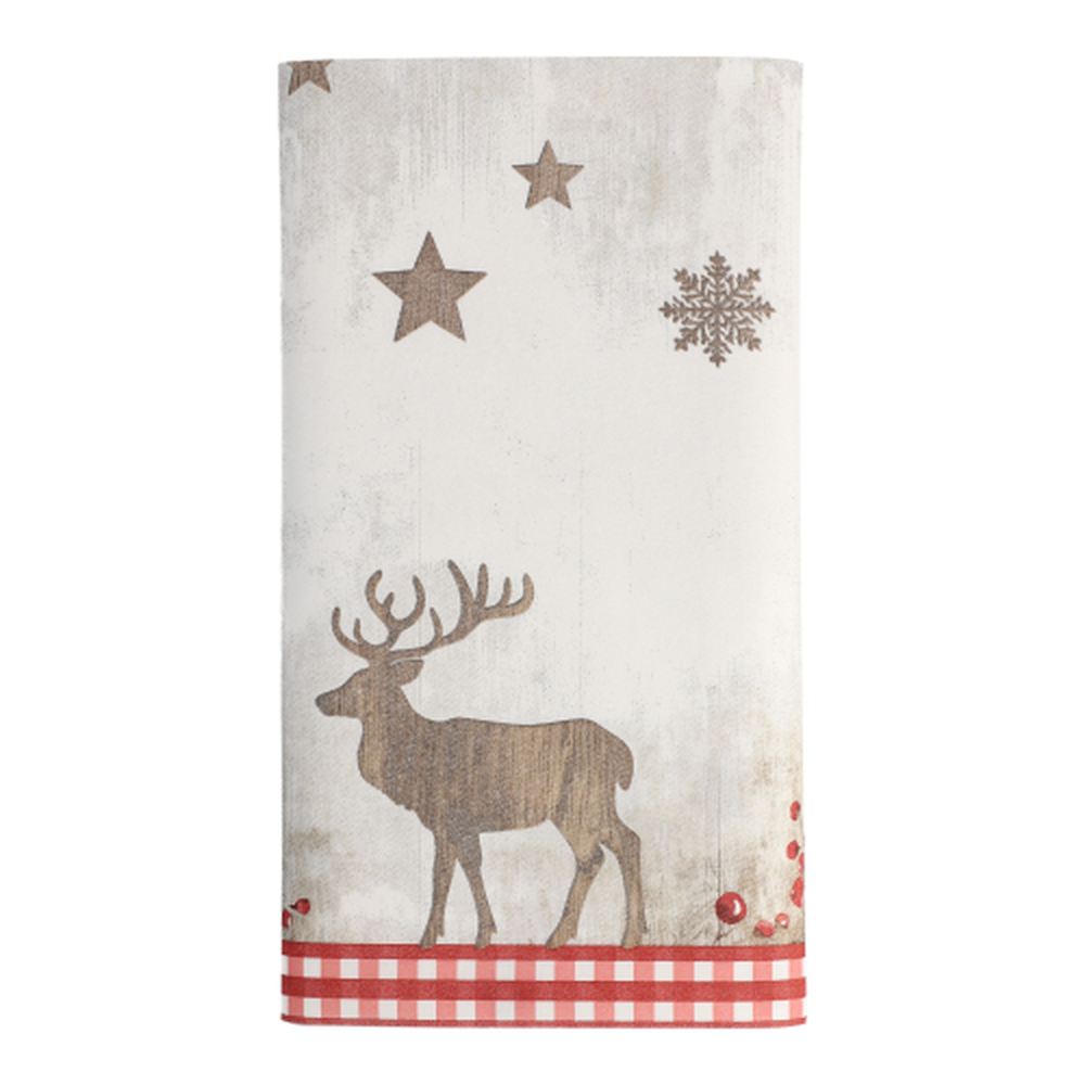 Papstar Tischdecke, stoffähnlich, Airlaid 120 cm x 180 cm "X-Mas Deer"