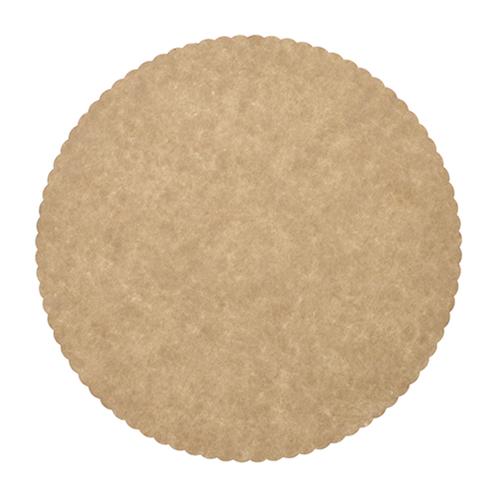 Papstar Tortenunterlagen, Pappe "pure" rund Ø 28 cm braun mit gezacktem Rand