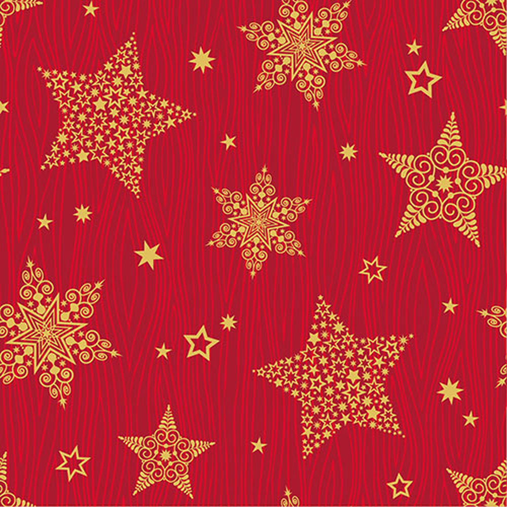 Papstar Servietten, 3-lagig 1/4-Falz 25 cm x 25 cm "Christmas Shine"