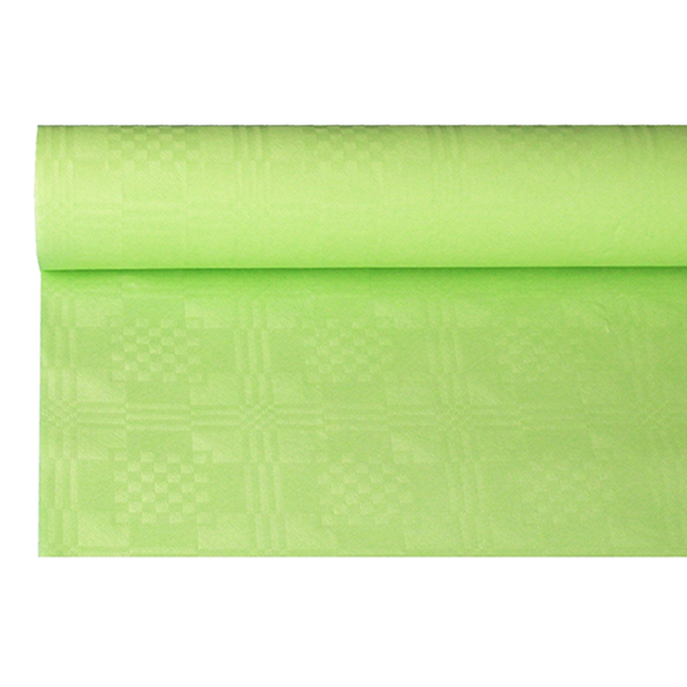 Papstar Papiertischtuch mit Damastprägung 8 m x 1,2 m limonengrün