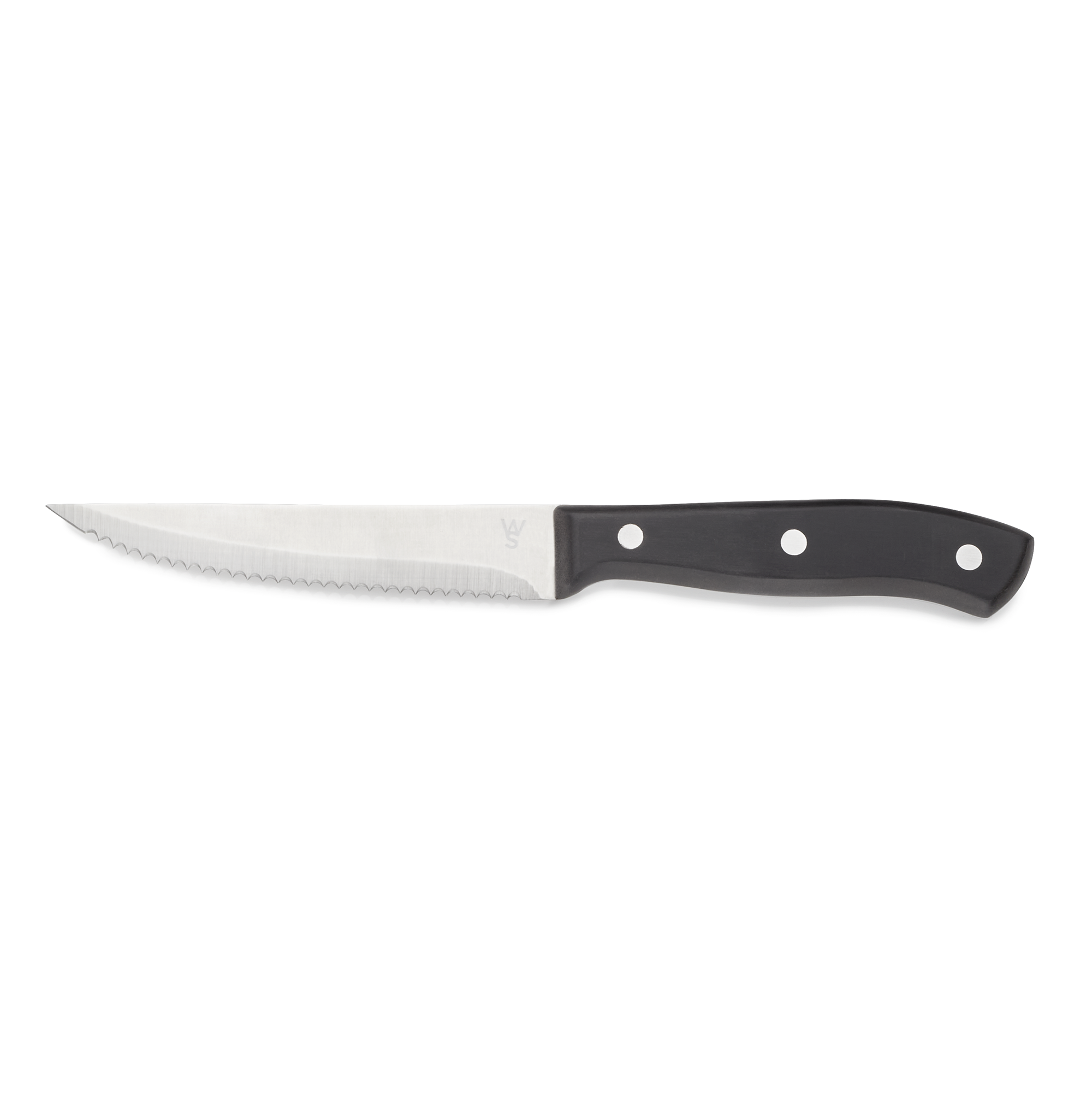 WAS Steakmesser Set mit POM Kunststoffgriff, 23 cm, Set á 6 Stück, Polyoxymethyl