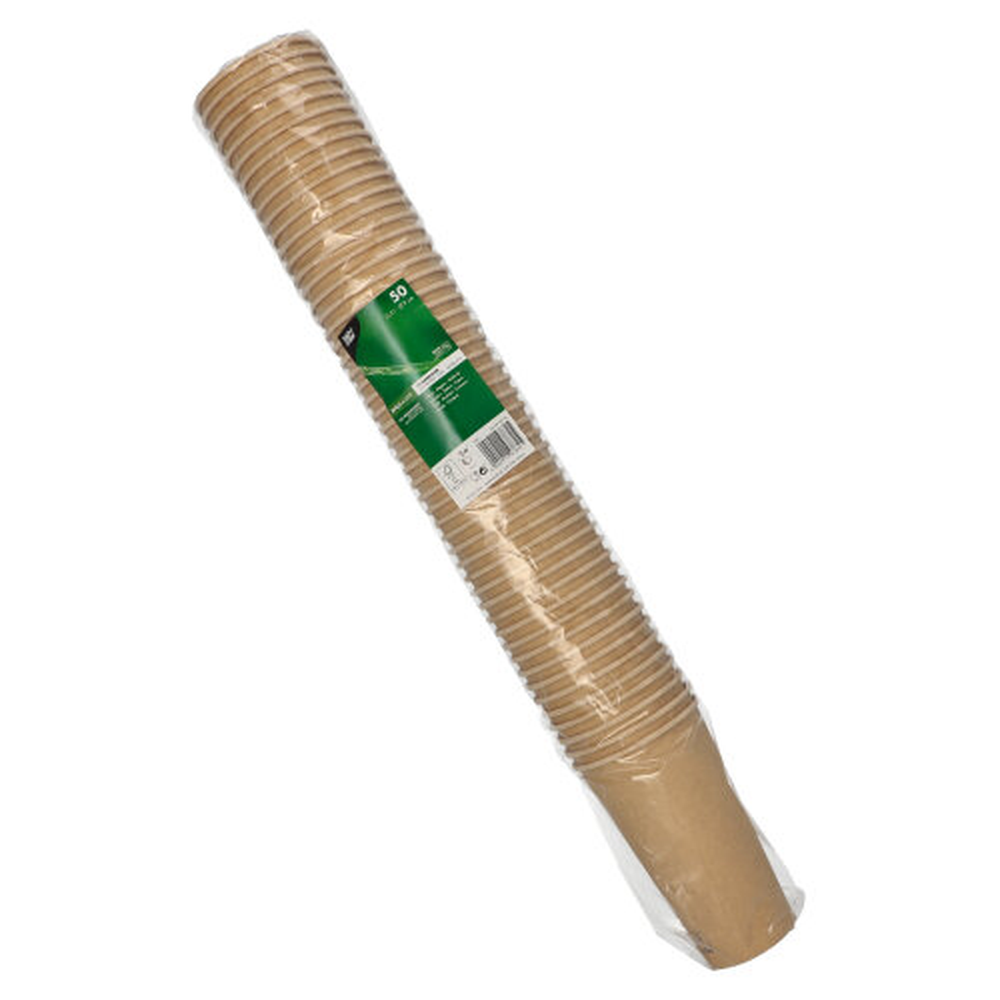 Papstar Trinkbecher, Pappe 0,5 l Ø 9 cm · 15 cm braun