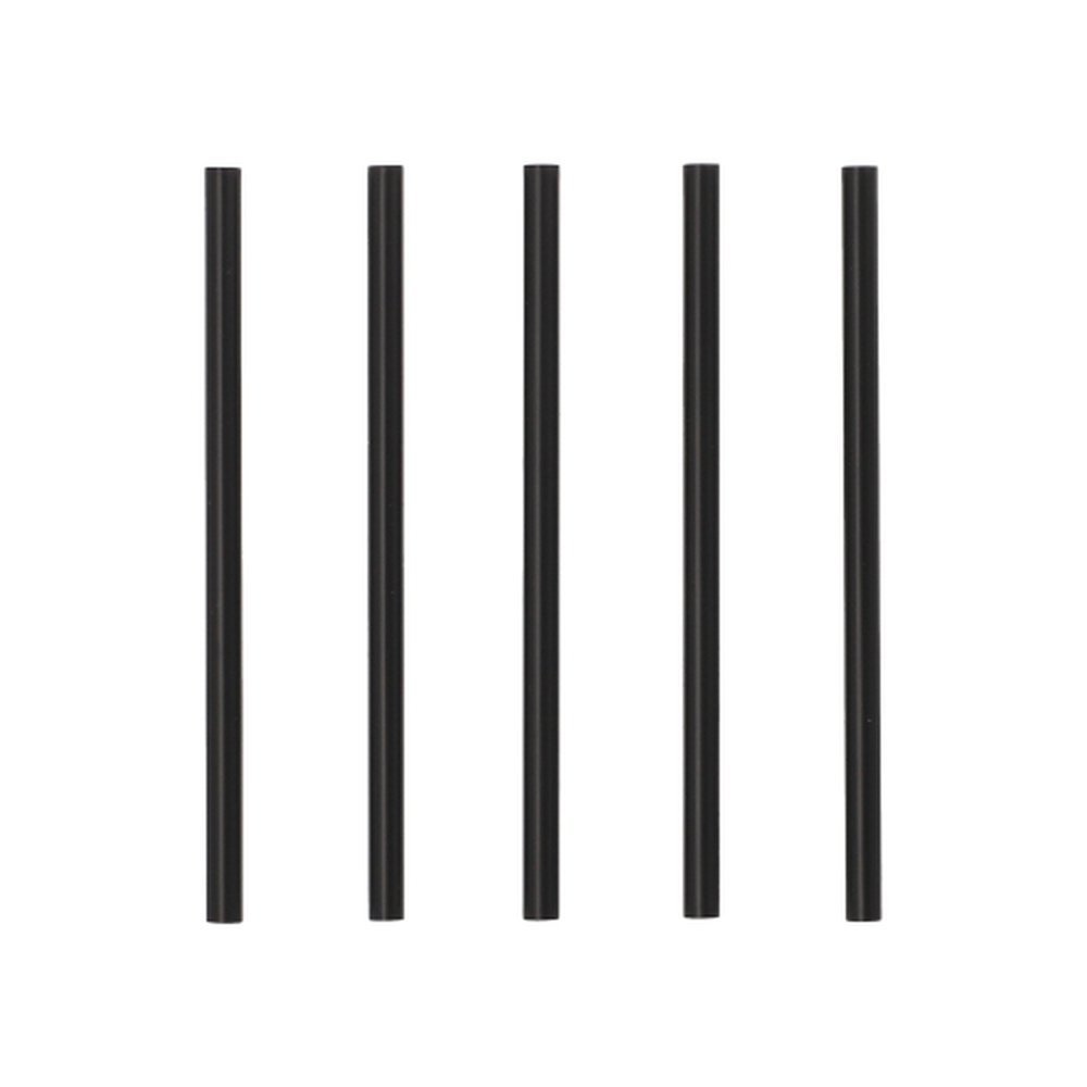 Papstar Mehrweg-Cocktail Trinkhalme PP Ø 7 mm · 15 cm schwarz