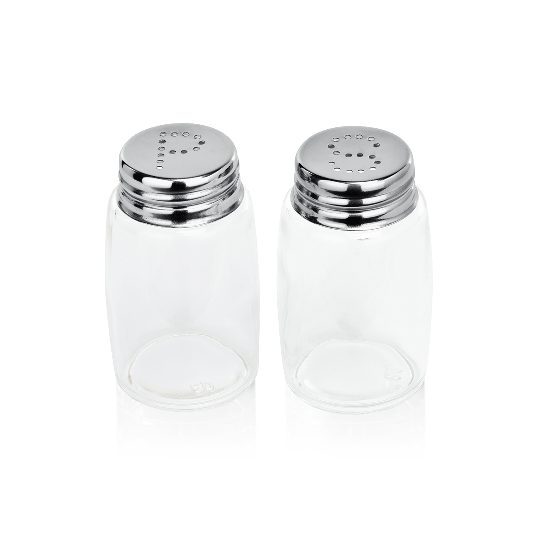 WAS Salz-/Pfefferstreuer Set, Ø 4 cm, Höhe 7 cm, Edelstahl, Glas