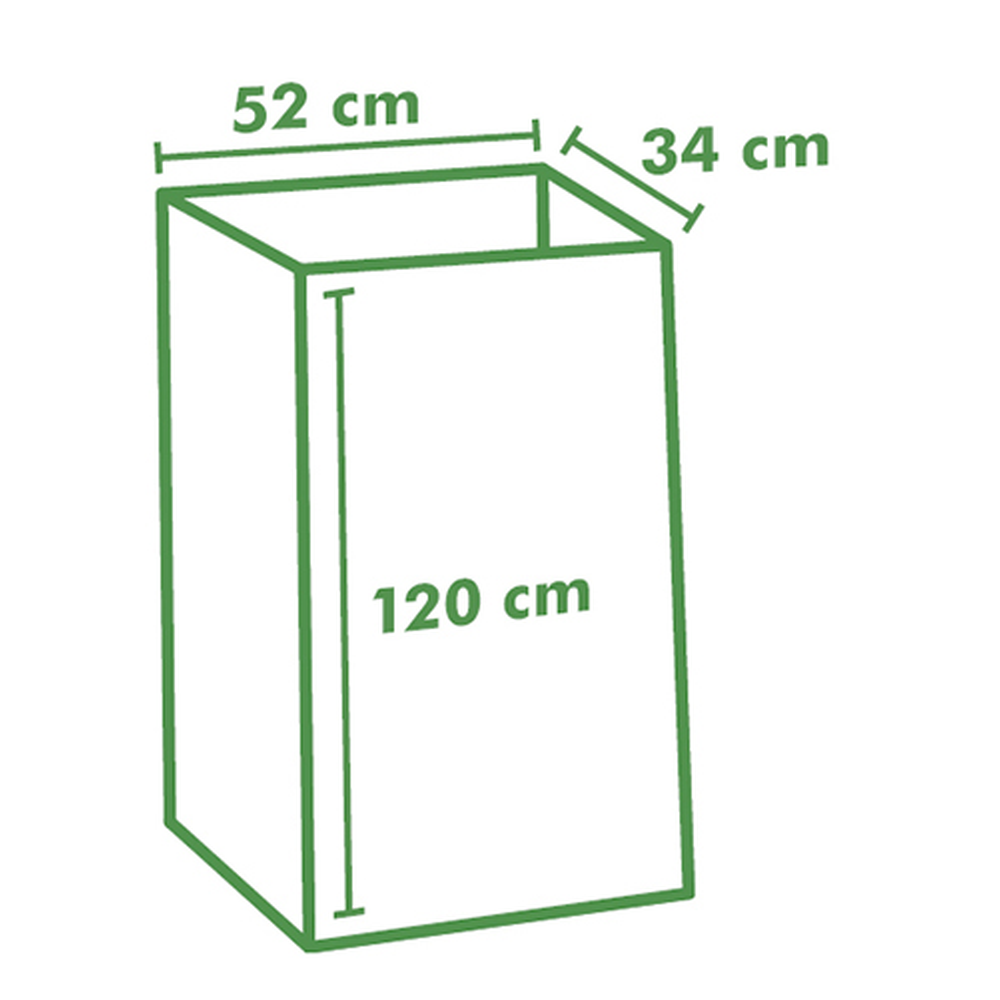 PAPSTAR Abfallsäcke aus Papier pure 240 l 120 cm x 52 cm x 34 cm braun , 2-