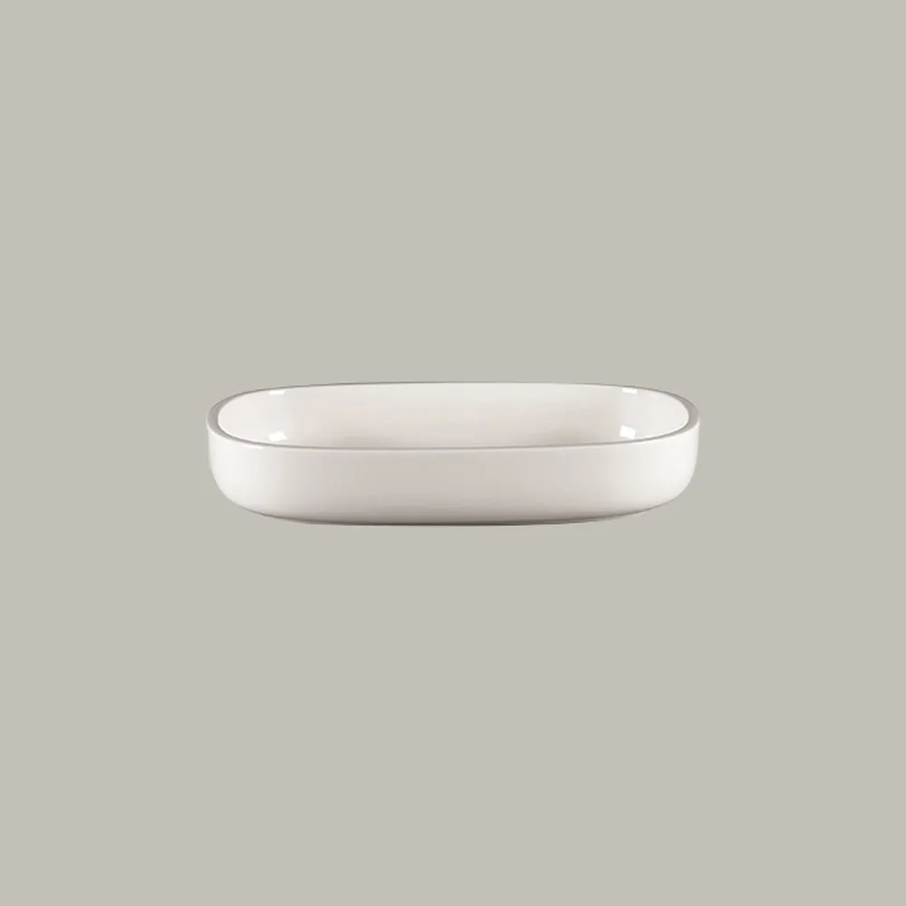 RAK Platte oval tief - white Serie: Ease L 26 cm / W 18.3 cm / Ht. 4.5 cm / Con